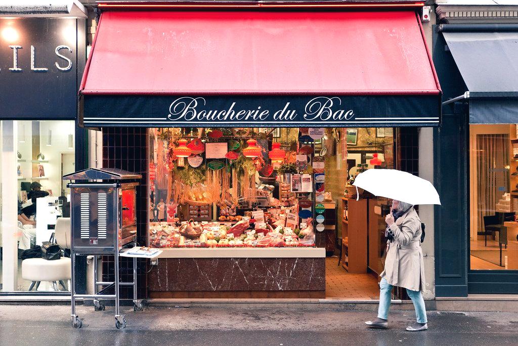 Rue commerçante à Angers